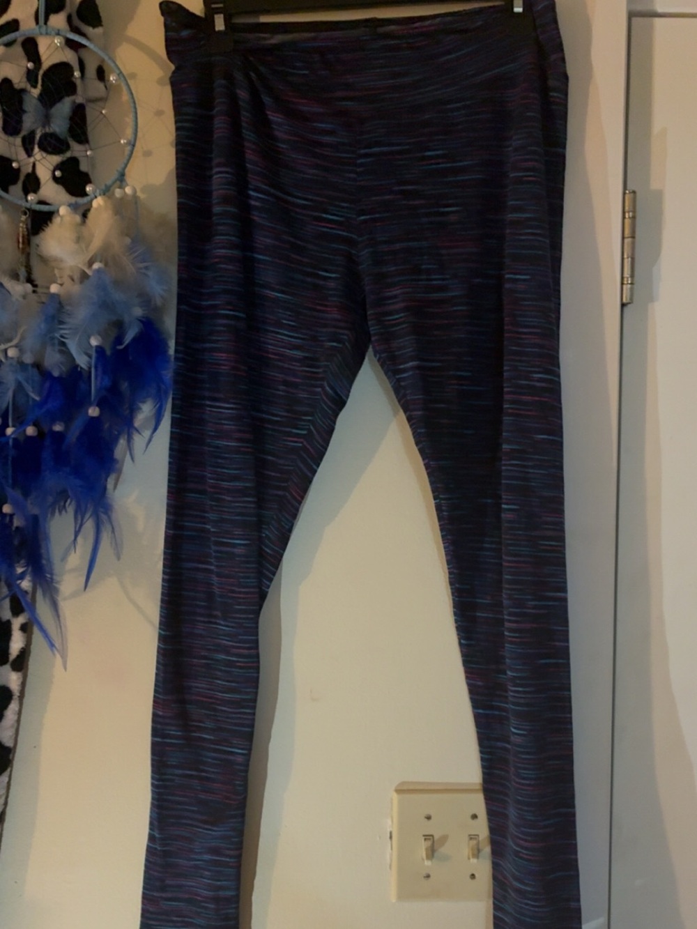 Glacier Blue-Dyed & Multicolor Active Leggings